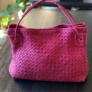 Dooney & Bourke Vintage Woven Leather Bag in Pink